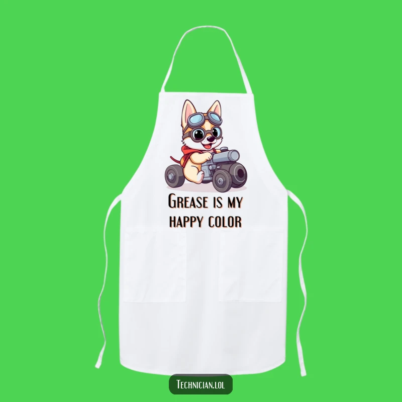 Funny Dog Mechanic Apron: Chef Pooch with Goggles for the Ultimate Funny Gift!
