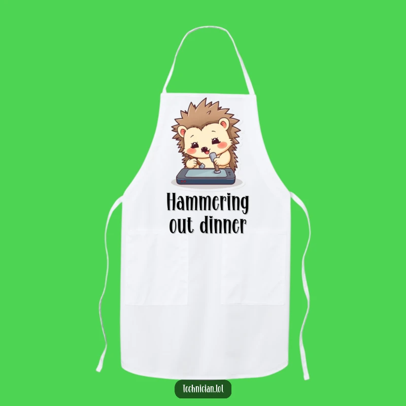 Funny Hedgehog Hammer Apron: Cook Up Laughs in the Kitchen Gift