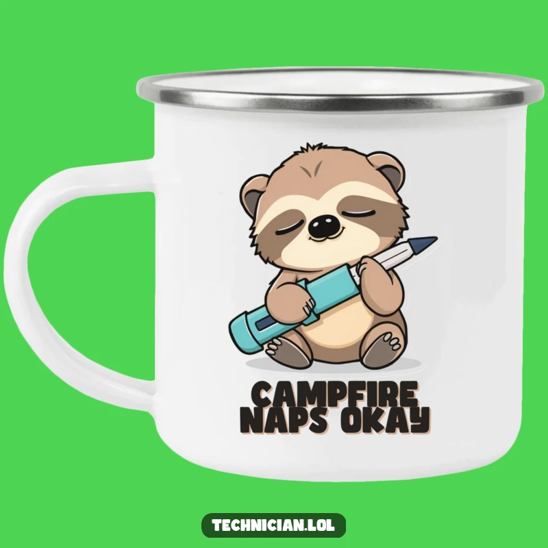 Funny Sloth Camping Mug: Adventure at a Slow, Sleepy Pace