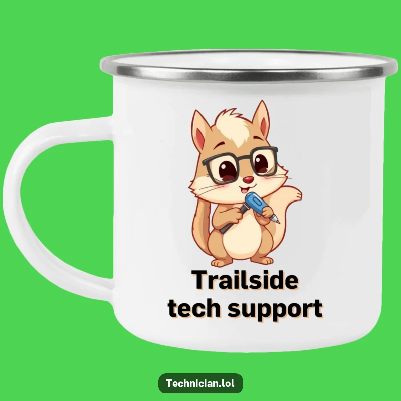 Funny Squirrel Adventure Mug: Sturdy Engineer Squirrel with Screwdriver, Rugged Funny Gift