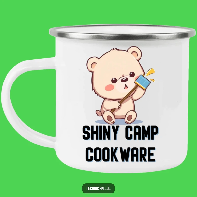 Funny Bear Cleaning Camping Mug: Adventure and Order Gift