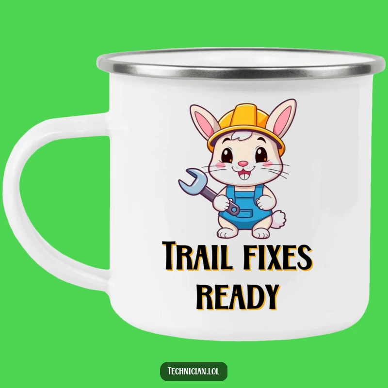 Funny Bunny Builder Camping Mug: Outdoor DIY Fun, Hilarious Hard Hat Gift