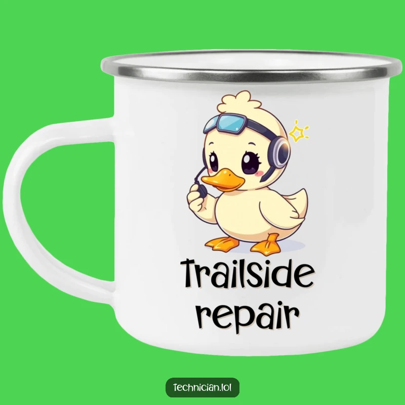 Funny Brave Duck Tech Support Camping Mug - Fix Your Campsite!