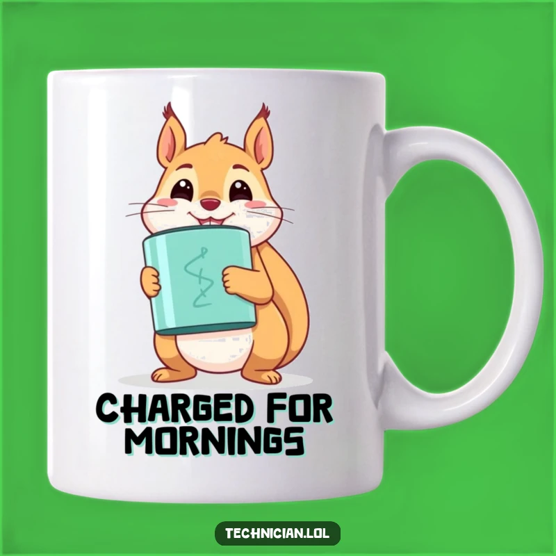 Funny Squirrel Capacitor Mug - Proudly Powered Gift!