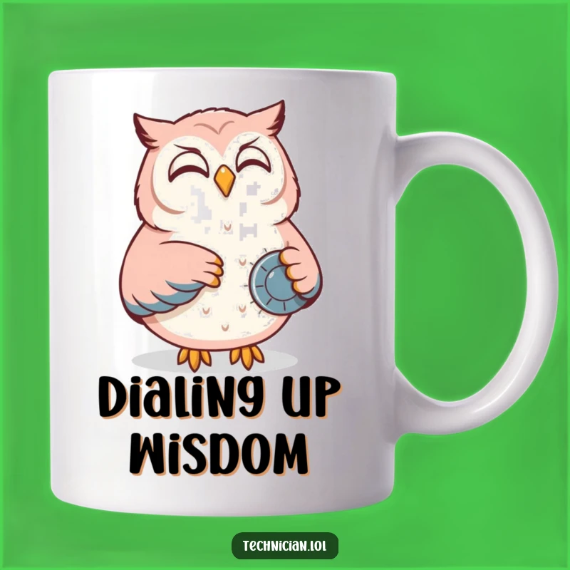 Funny Content Owl Control Panel Mug: Wise Operator's Gift for Calm Power