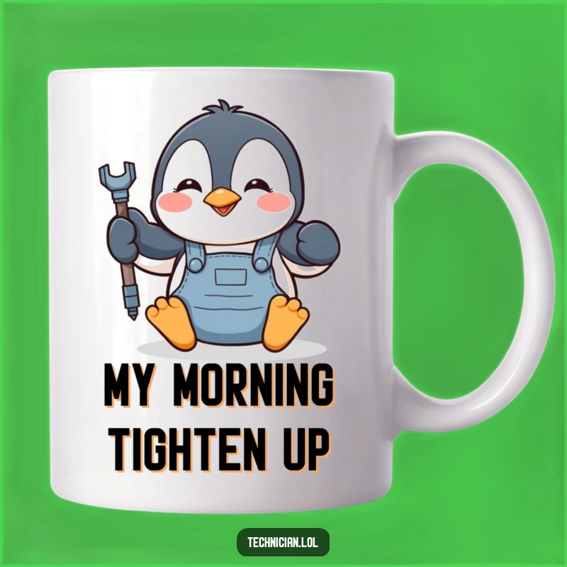 Funny Penguin Mechanic Mug - Perfect Bolt Tightening Gift For Him!