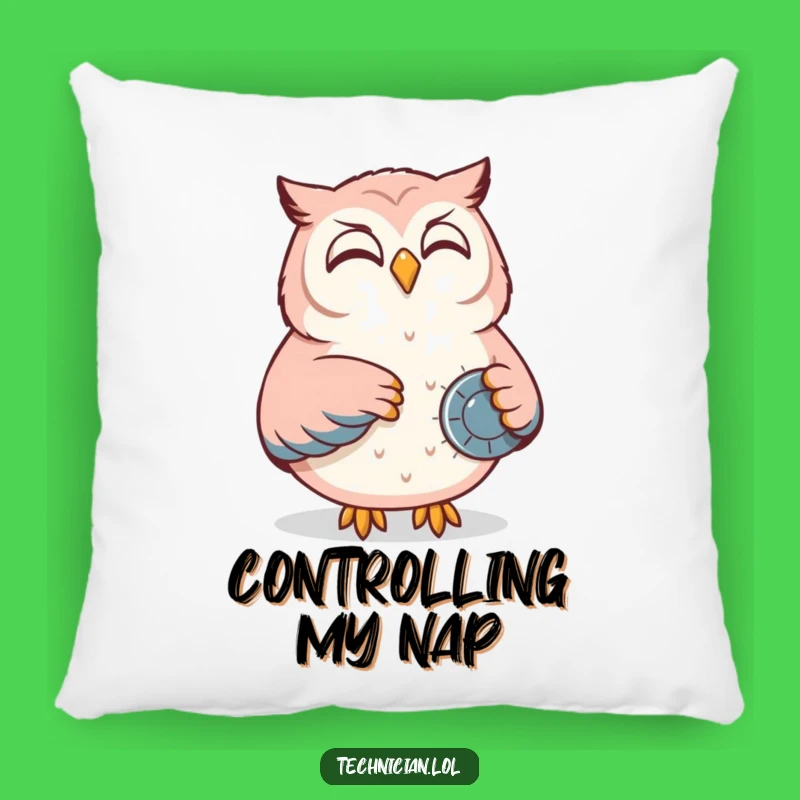 Funny Owl Control Panel Pillow: Cozy Wisdom, Adorable Gift