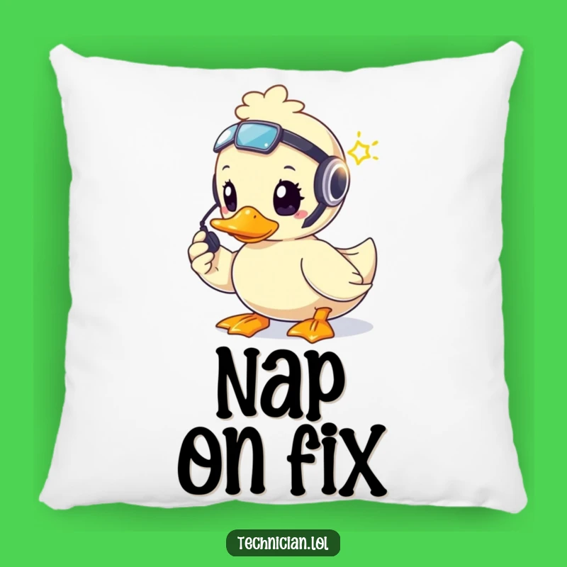 Funny Brave Duck Tech Support Pillow - Cozy & Clever!