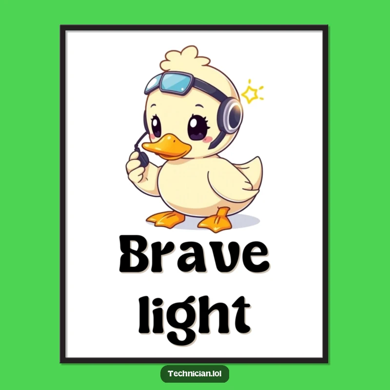 Funny Brave Duck Tech Support Digital Art - Instant Fix!