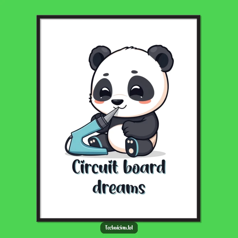 Funny Panda Digital Art: Instant Maker Focus Download, Creative Funny Gift Print