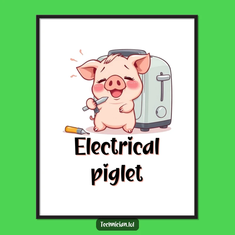 Funny Piglet Digital Art: Instant Giggles for Your Walls