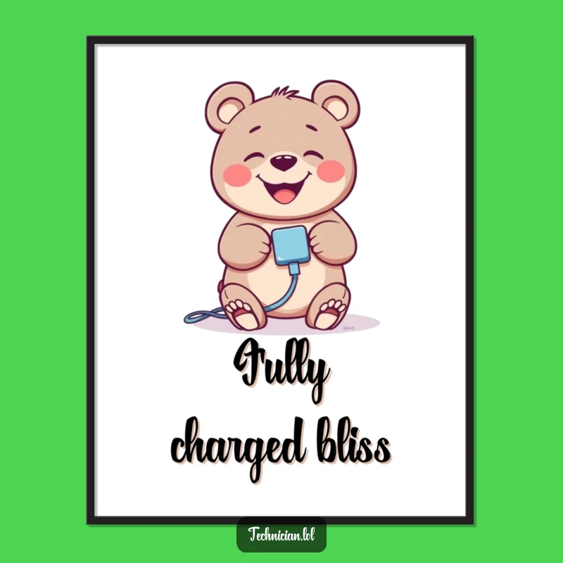 Funny Giggling Bear Tech Digital Art - Instant Gadget Gallery