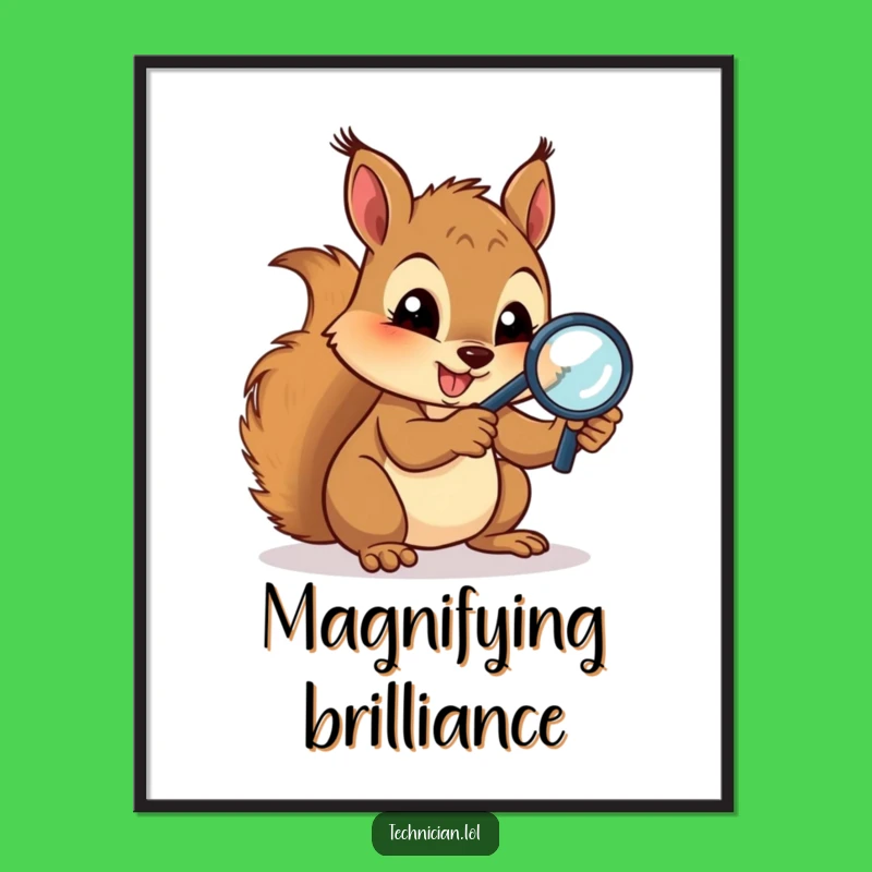 Funny Squirrel Circuits Digital Print: Instant Tech Art, Printable Funny Gift