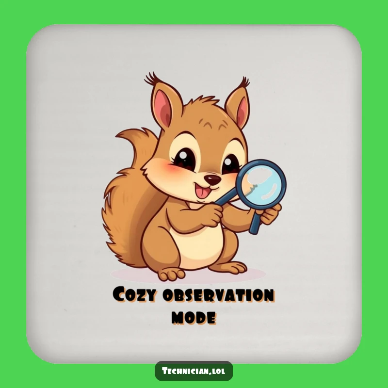 Funny Squirrel Circuits Coaster: Tech Style Protection, Unique Funny Gift