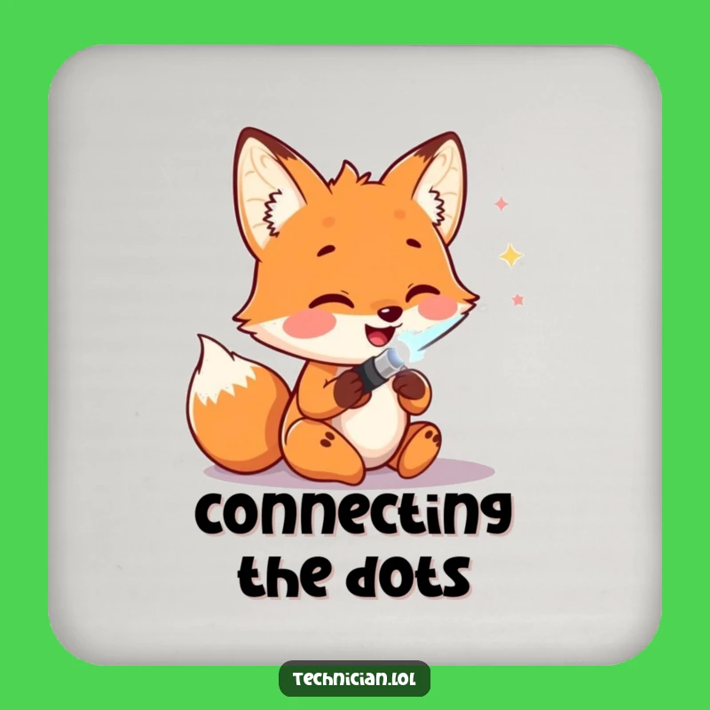 Funny Fox Soldering Coaster: Protect Surfaces With Tech Style, Unique Funny Gift