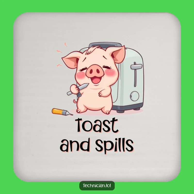 Funny Piglet Coaster: Protect Surfaces with Giggles