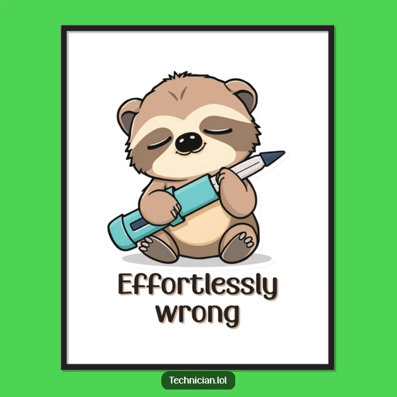 Funny Sloth DIY Poster: Add Slow Humor to Your Walls
