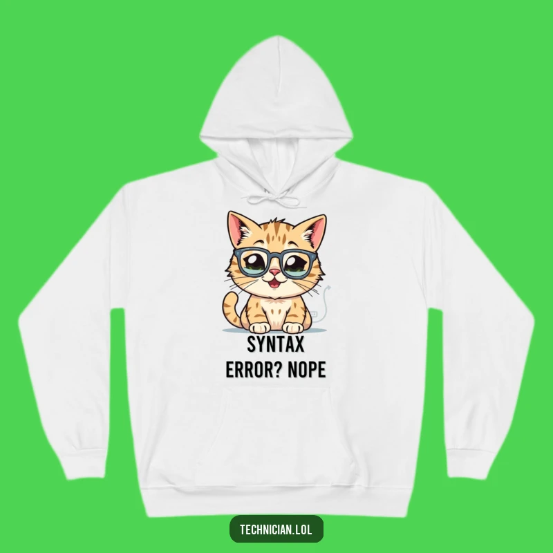 Cozy Funny Cat Schematics Hoodie - Warm Up Your Brain!