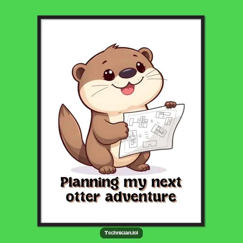 Funny Free Printable Wall Art: Otter's Blueprint for Whimsical Decor