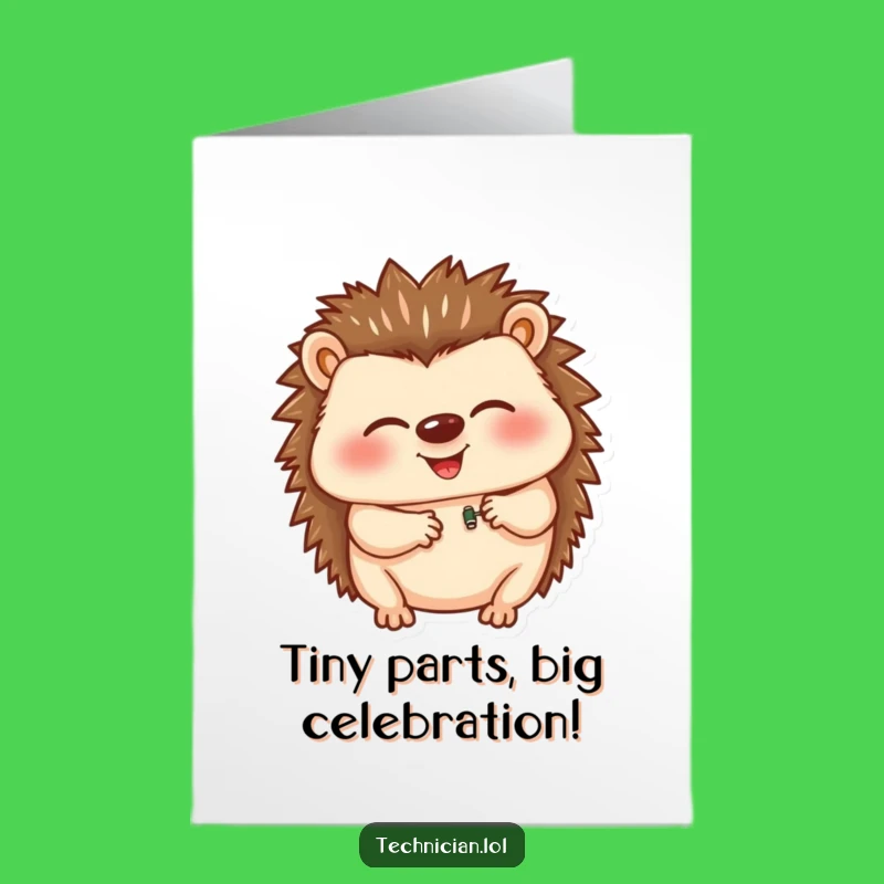Free Printable Giggling Hedgehog Birthday Card: Funny Downloadable Gift for Hobbyists