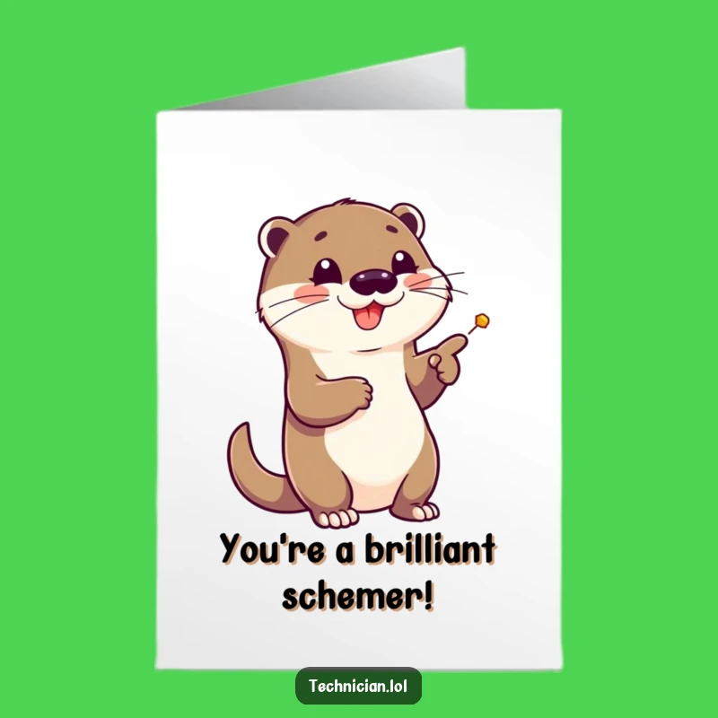 Congratulations Card: Free Printable Otter Schematic Success