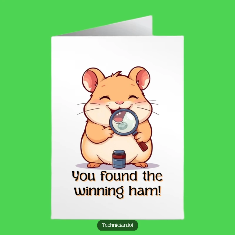 Free Printable Hamster Congrats Card: Detailed Discovery Downloadable Gift