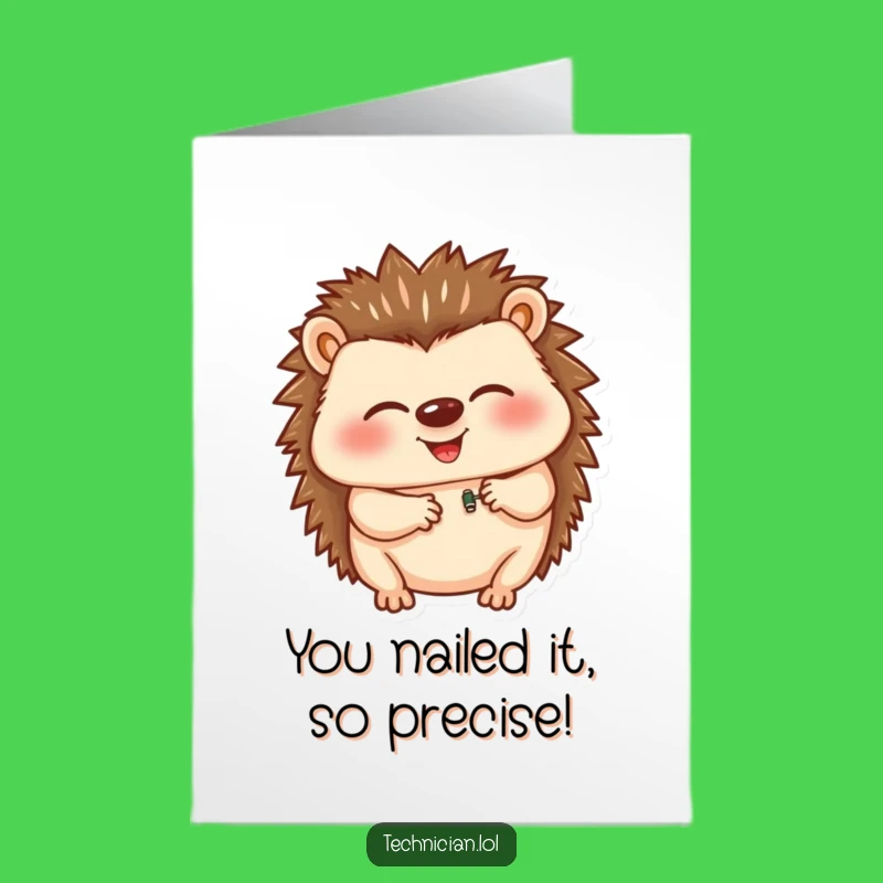 Free Printable Hedgehog Congratulations Card: Funny Downloadable Gift for Small Victories