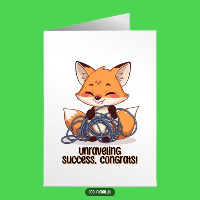Congrats, You Fixed It! Free Printable Fox Card - Downloadable Success!