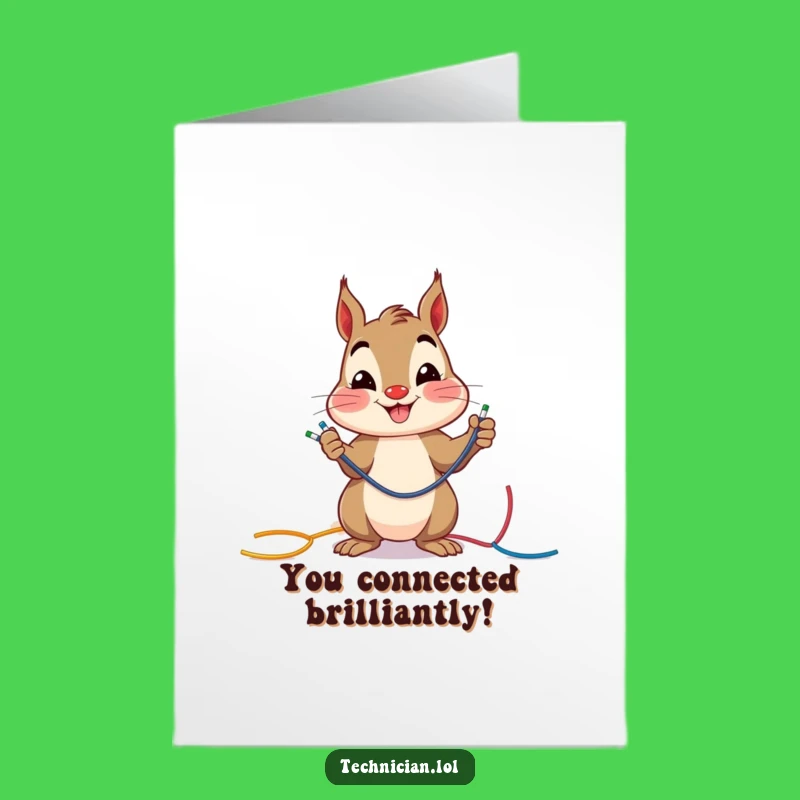 Congrats on the Connection! Free Printable Squirrel Card - Downloadable Success!