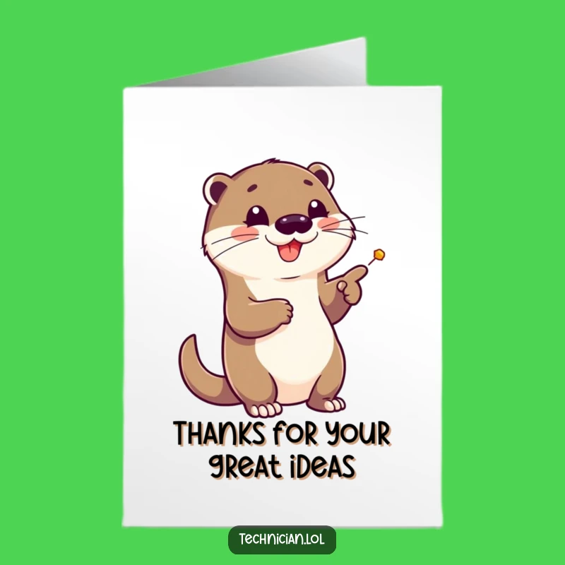 Free Printable Thank You Card: Otter's Schematic Thanks Design