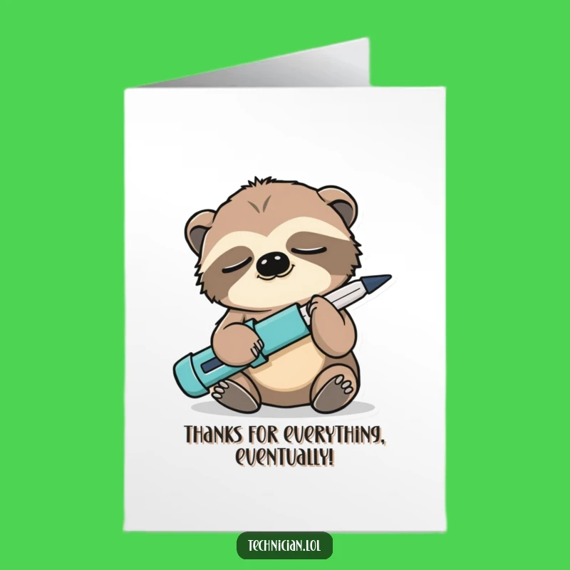 Free Printable Thank You Card: Sleepy Sloth, Genuine Downloadable Thanks with a Twist