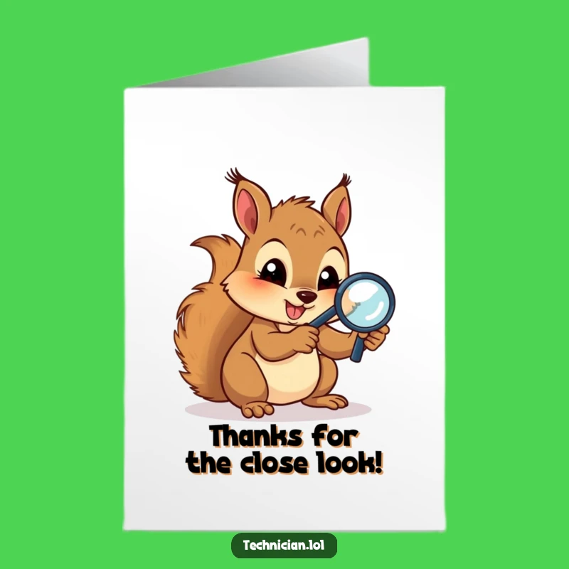 Free Printable Thank You Card: Squirrel Checks Details, Hilarious Downloadable Gift!