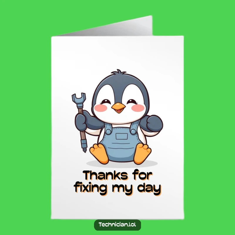 Free Printable Penguin Thank You Card: Funny Downloadable DIY Gift for Expressing Gratitude!