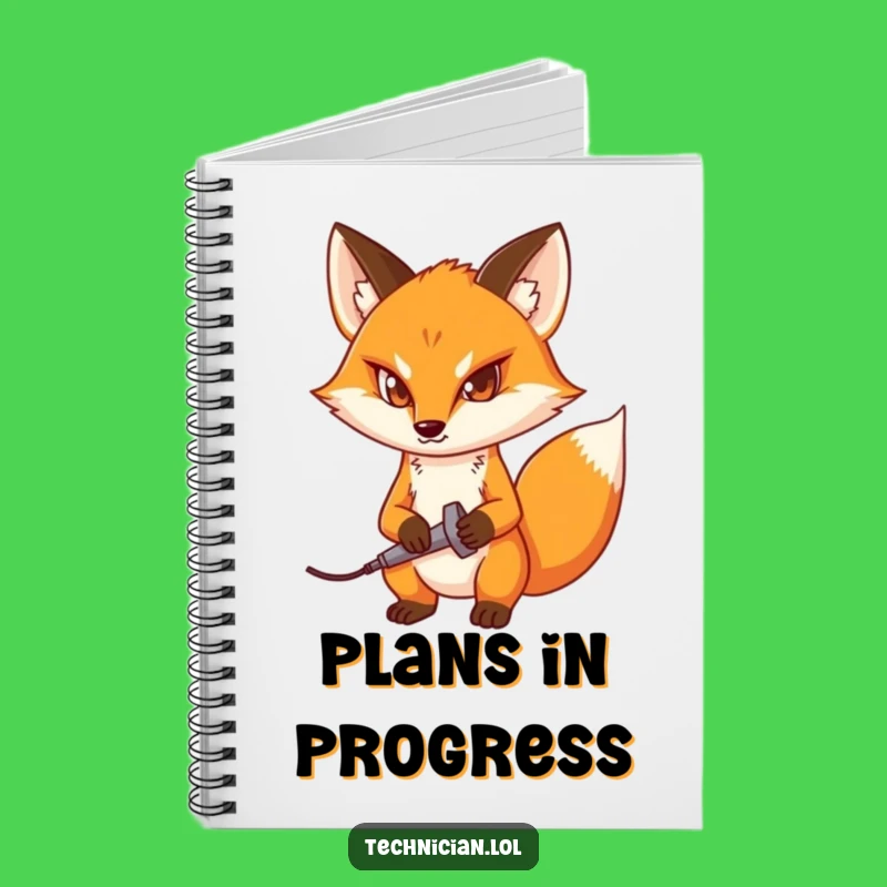 Funny Fox Notebook: Jot Down Designs with Determination