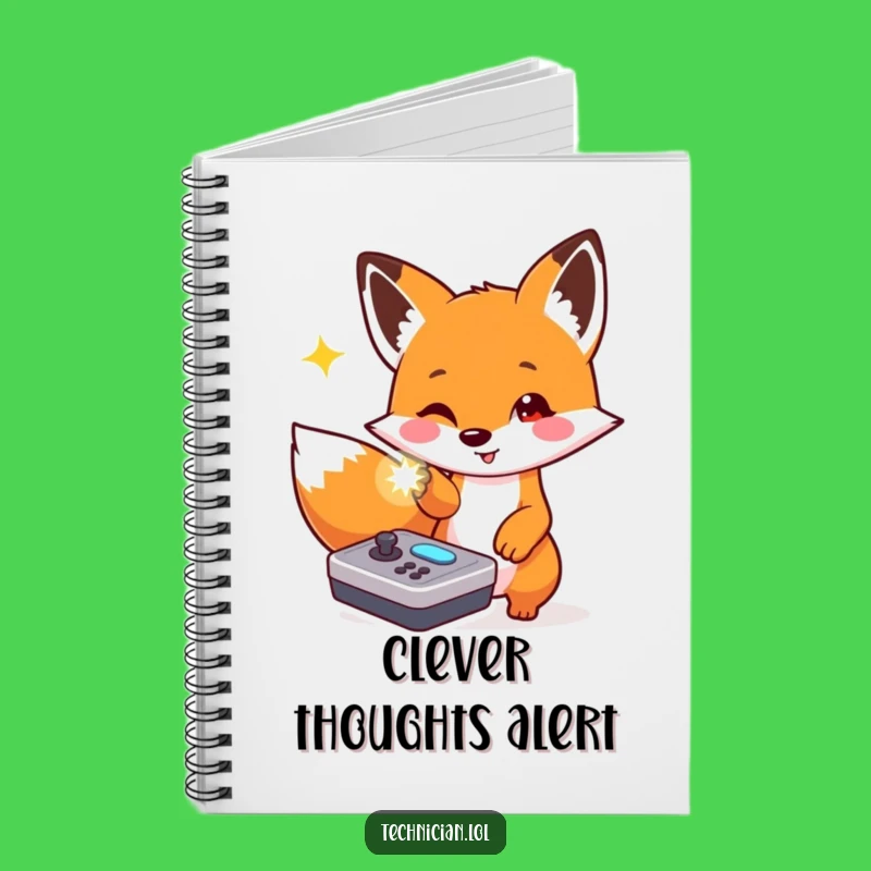 Funny Fox Tech Notebook: Gamer's Logbook, Perfect Humorous Gift