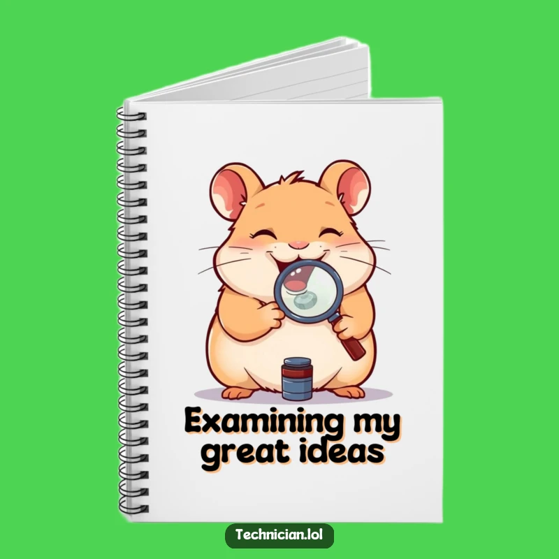 Funny Hamster Magnifying Glass Notebook: Jot Down Discoveries, Hilarious Gift