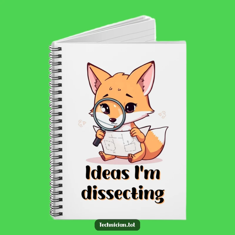 Funny Fox Notebook: Investigator's journal, perfect for plotting, a funny gift.