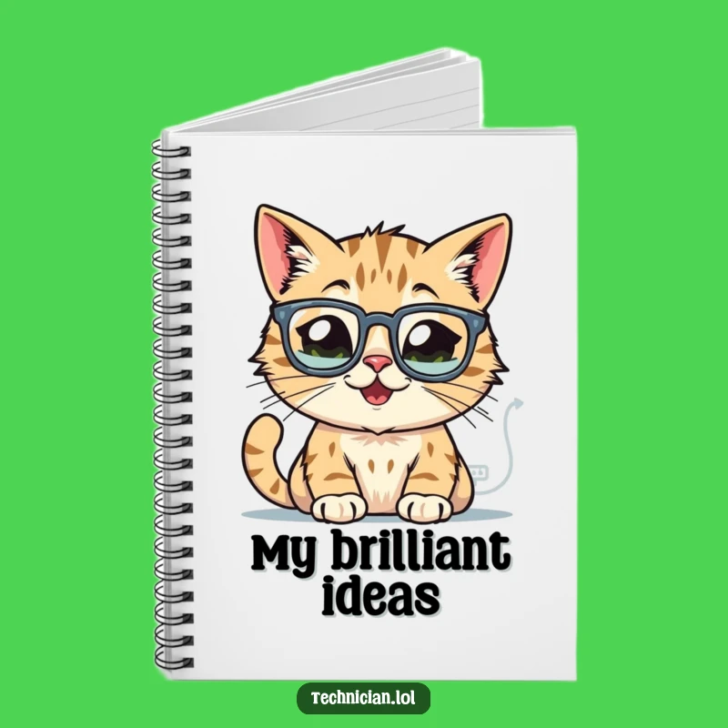 Funny Cat Schematics Notebook - Plan Your Next Big Idea!