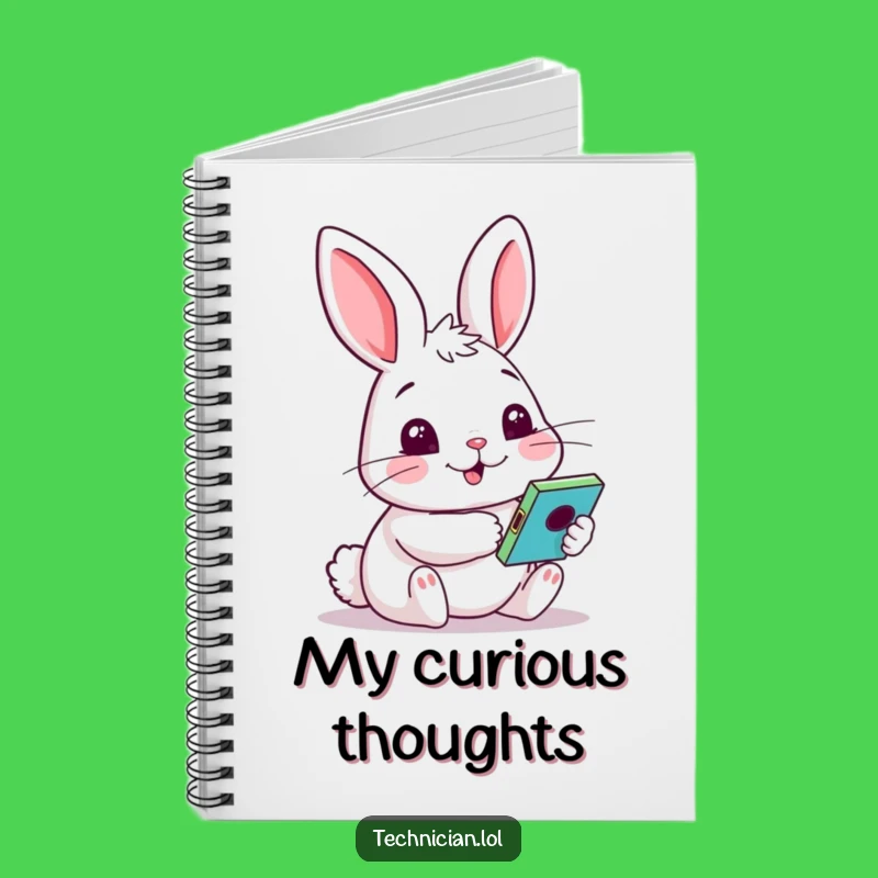 Funny Rabbit Discovery Notebook: Curious Rabbit with Gadget, Perfect Funny Gift