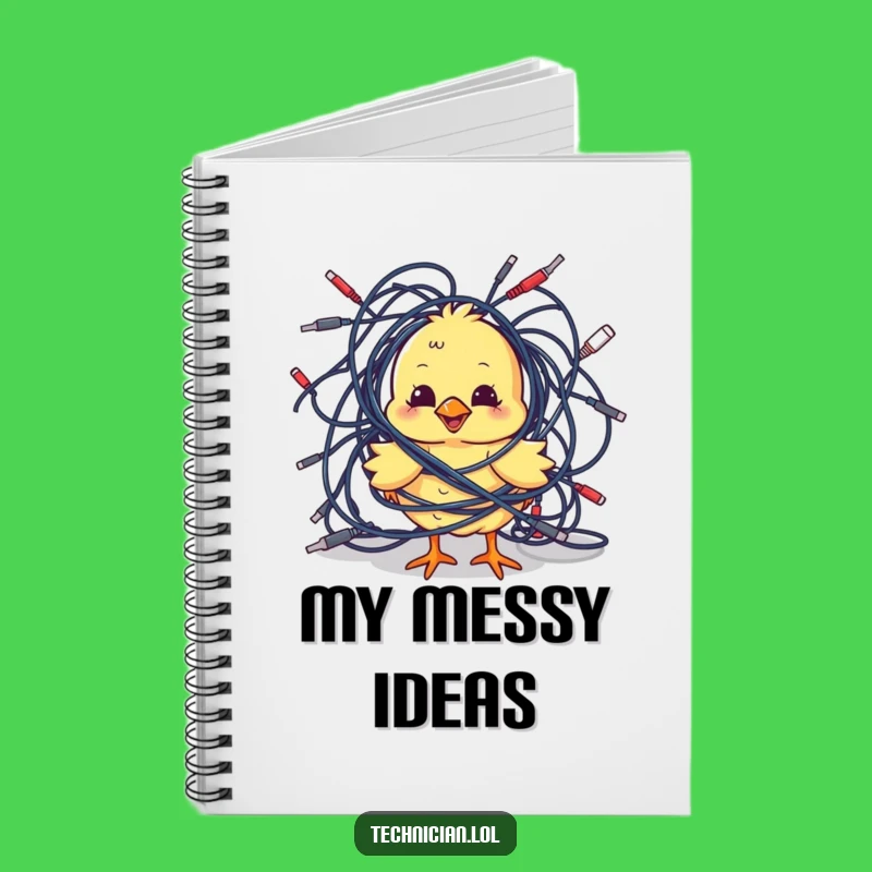 Funny Chick Cables Notebook: Jot Down Your Thoughts, Creative Funny Gift