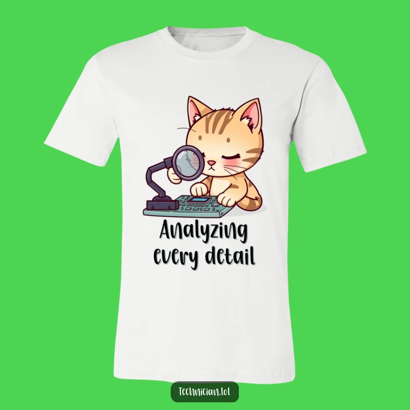Funny Cat Circuit Board T-Shirt: Focused Feline Hacker Tee, Hilarious Geek Gift