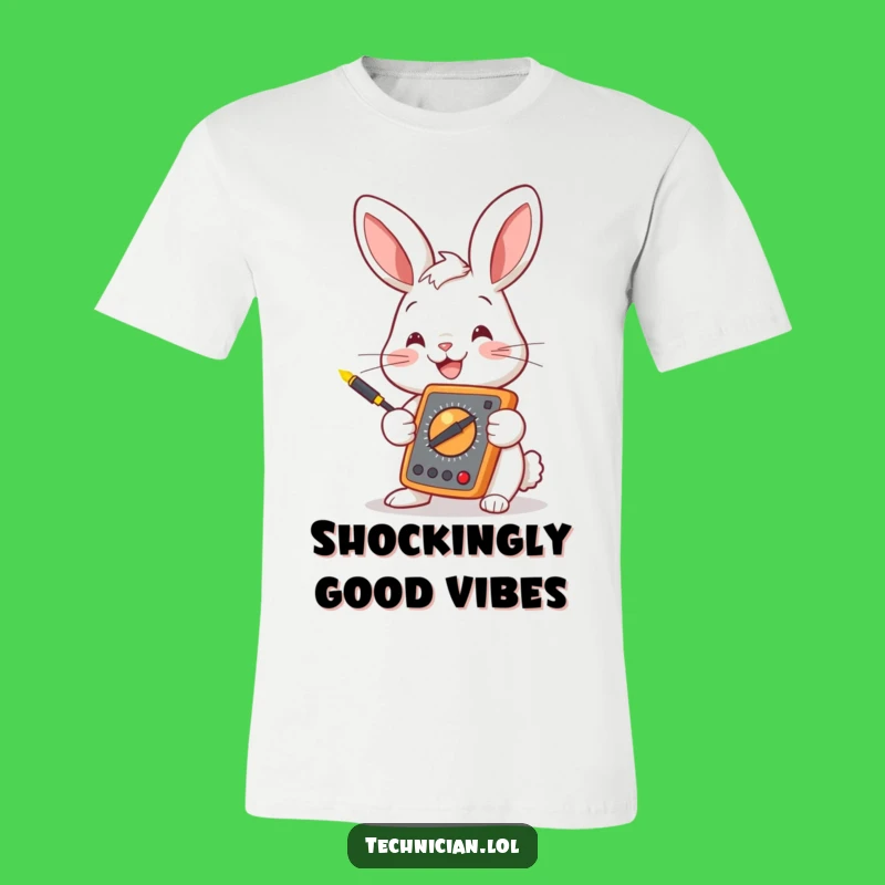 Funny Bunny Multimeter T-Shirt: A Cheerful Electrical Engineering Tee, Perfect Funny Gift