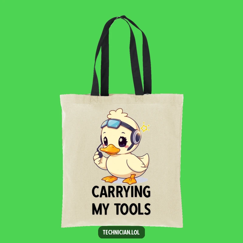 Funny Brave Duck Tech Support Tote Bag - Carry Your Solutions!