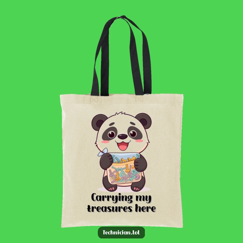 Funny Panda Screw Bag Tote: Carry Your Essentials with This Proud Bear - A Chic Funny Gift!