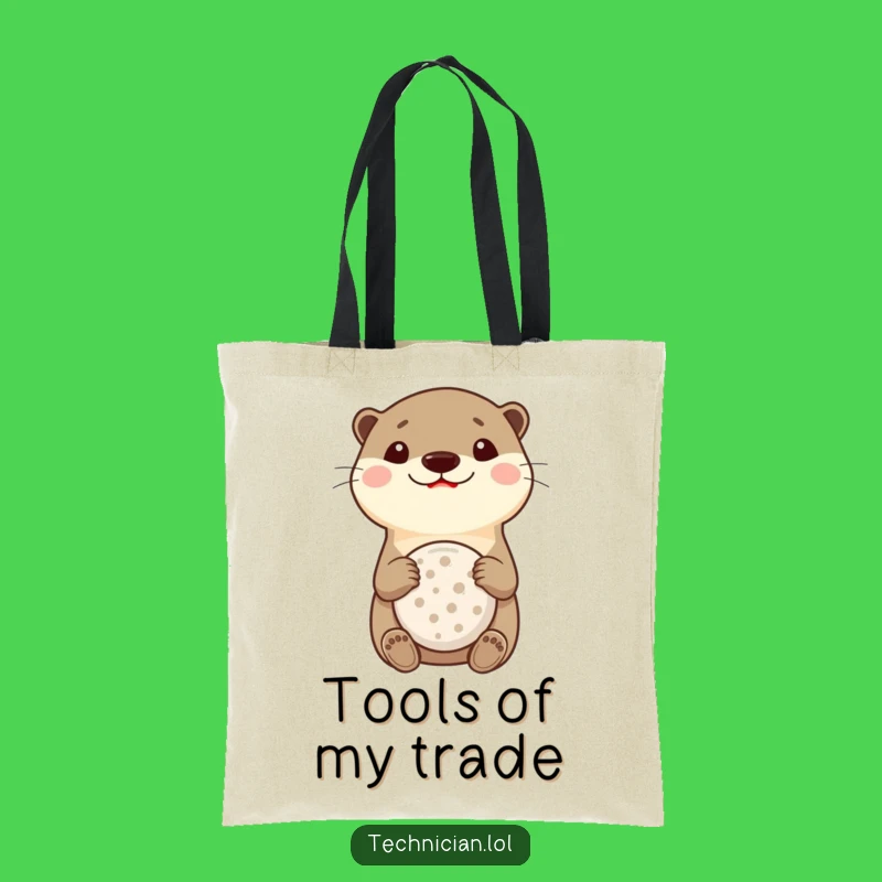 Funny Otter Multitool Tote Bag: Carry Your Essentials with a Grinning Helper